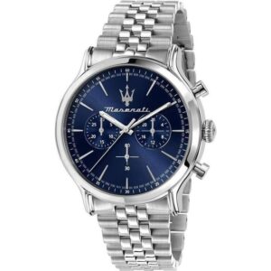 Maserati Epoca Chronograph Stainless Steel Blue Dial Quartz R8873618024 100M Men's Watch
