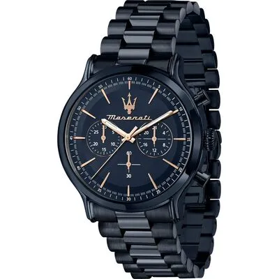 Maserati Successo Lifestyle Blue Edition Chronograph Stainless Steel Blue Dial Quartz R8873618032 100M Men's Watch
