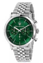 Maserati Epoca Chronograph Stainless Steel Green Sunray Dial Quartz R8873618033 100M Men's Watch