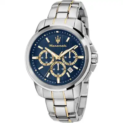 Maserati Successo Chronograph Stainless Steel Blue Dial Quartz R8873621016 Men's Watch