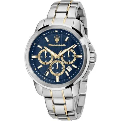 Maserati Successo Chronograph Stainless Steel Blue Dial Quartz R8873621016 Men's Watch