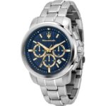 Maserati Successo Chronograph Stainless Steel Blue Dial Quartz R8873621038 Men's Watch