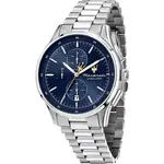 Maserati Sorpasso Chronograph Stainless Steel Blue Sunray Dial Quartz R8873624004 100M Men's Watch