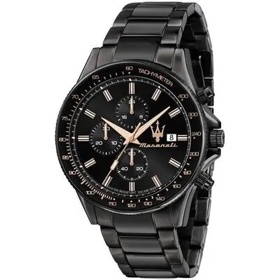 Maserati Sfida Chronograph Black Dial Quartz R8873640011 100M Men's Watch