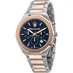 Maserati Stile Chronograph Blue Dial Quartz R8873642002 100M Men's Watch
