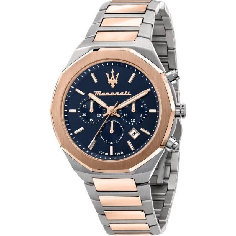 Maserati Stile Chronograph Blue Dial Quartz R8873642002 100M Men's Watch
