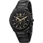 Maserati Stile Chronograph Stainless Steel Black Dial Quartz R8873642005 100M Men's Watch