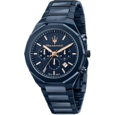 Maserati Stile Chronograph Blue Dial Quartz R8873642008 100M Men's Watch
