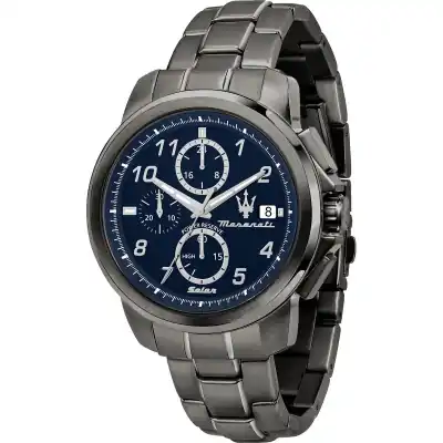Maserati Successo Limited Edition Chronograph Stainless Steel Blue Dial Solar R8873645006 Men's Watch