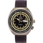 Orient Neo Classic Sports Brown Leather Strap Black Dial Automatic RA-AA0E06B19B RA-AA0E06B39B 200M Men's Watch