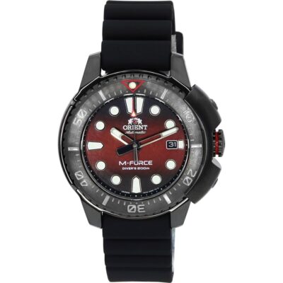 Orient M-force Limited Edition Red Dial Automatic Diver's Ra-ac0l09r00b 200m Men's Watch