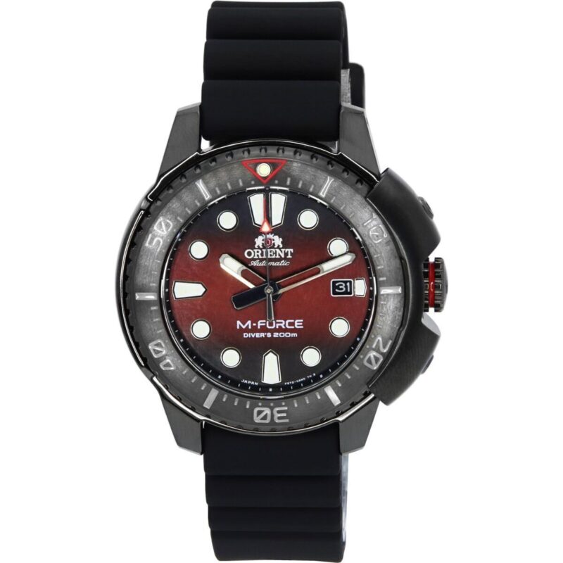 Orient M-force Limited Edition Red Dial Automatic Diver's Ra-ac0l09r00b 200m Men's Watch