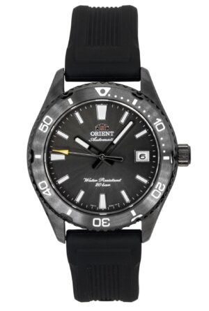 Orient Mako Silicone Strap Black Dial Automatic Diver's RA-AC0Q10N 200M Men's Watch