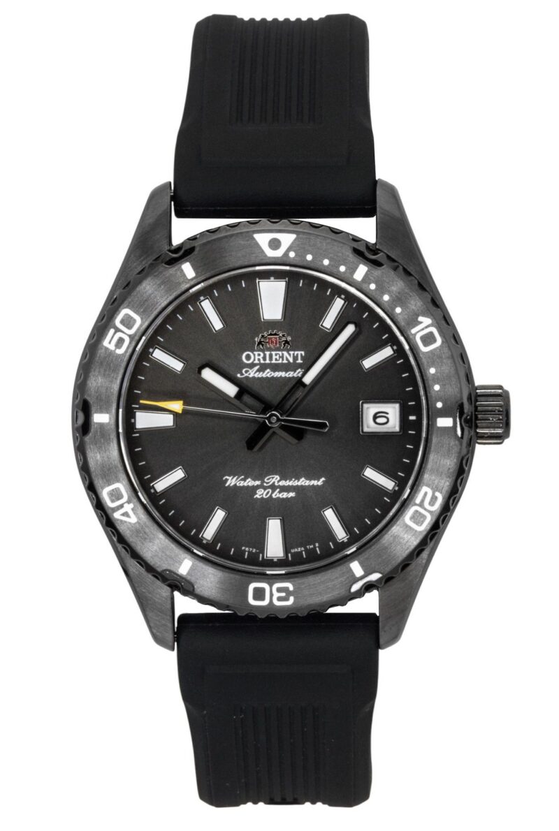 Orient Mako Silicone Strap Black Dial Automatic Diver's RA-AC0Q10N 200M Men's Watch