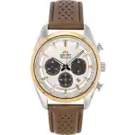 Orient Contemporary Chronograph Leather Strap White Dial Quartz RA-TX0306S Men's Watch