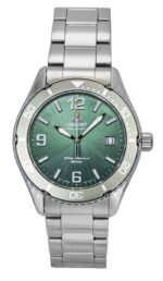 Orient Sport Stainless Steel Green Dial Solar Diver's RA-WJ0001E 200M Men's Watch
