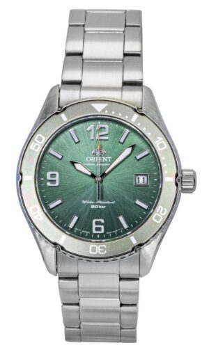 Orient Sport Stainless Steel Green Dial Solar Diver's RA-WJ0001E 200M Men's Watch