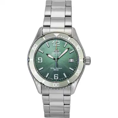 Orient Sport Stainless Steel Green Dial Solar Diver's RA-WJ0001E 200M Men's Watch