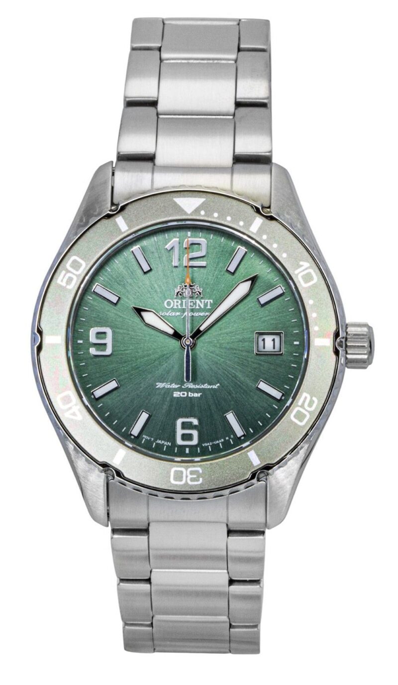 Orient Sport Stainless Steel Green Dial Solar Diver's RA-WJ0001E 200M Men's Watch