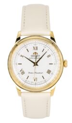 Orient Bambino Leather Strap White Dial Solar RA-WK0001S Men's Watch