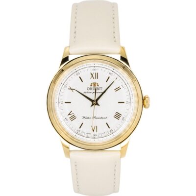 Orient Bambino Leather Strap White Dial Solar RA-WK0001S Men's Watch