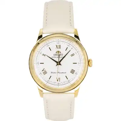 Orient Bambino Leather Strap White Dial Solar RA-WK0001S Men's Watch