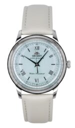 Orient Bambino Leather Strap Pale Green Dial Solar RA-WK0002E Men's Watch