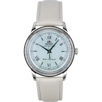 Orient Bambino Leather Strap Pale Green Dial Solar RA-WK0002E Men's Watch