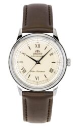 Orient Bambino Leather Strap Champagne Dial Solar RA-WK0003G Men's Watch