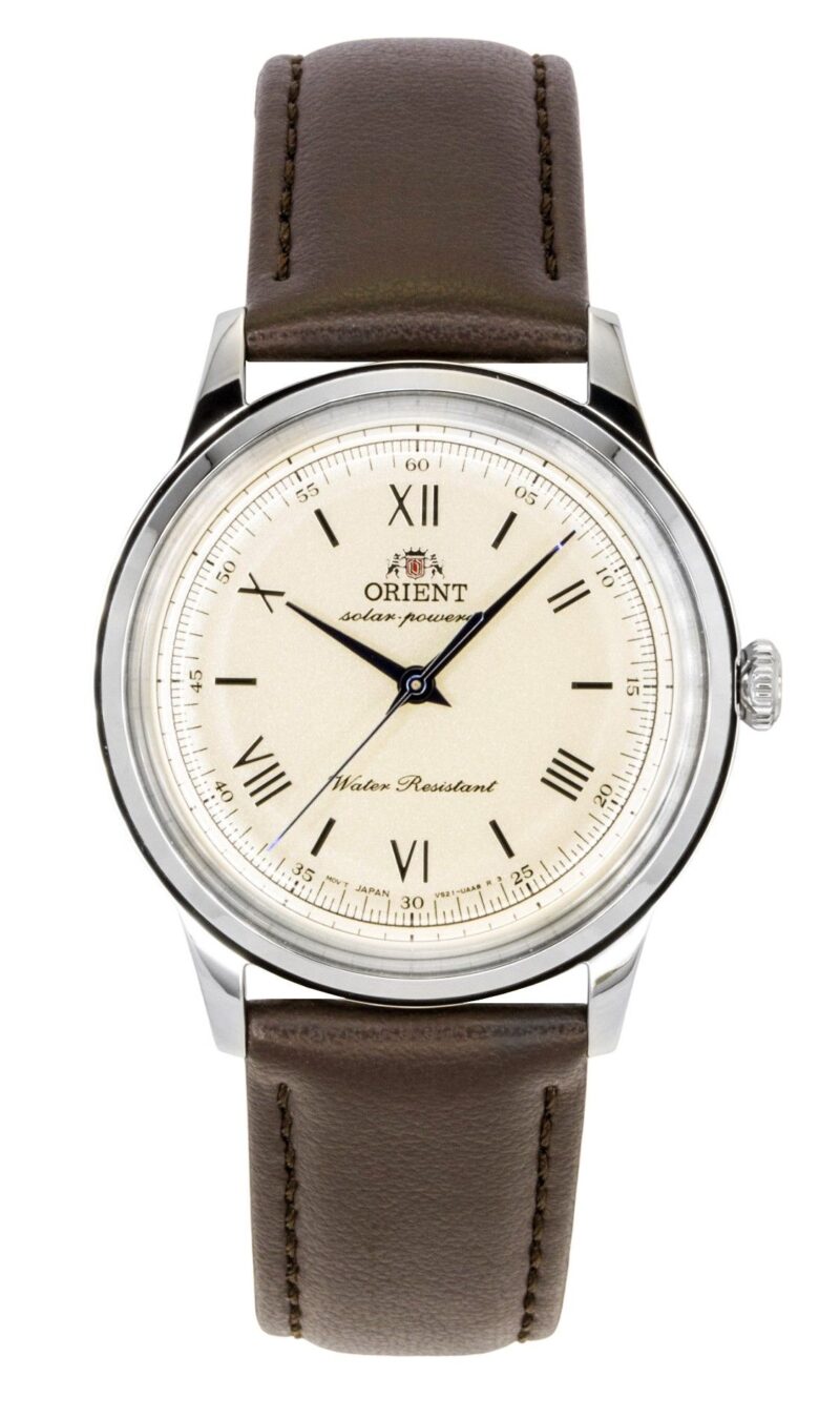 Orient Bambino Leather Strap Champagne Dial Solar RA-WK0003G Men's Watch Orient Bambino Leather Strap Champagne Dial Solar RA-WK0003G Men's Watch