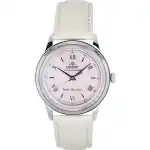 Orient Bambino Leather Strap Pink Dial Solar RA-WK0005P Men's Watch