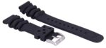 Ratio Black Rubber Watch Strap 22mm