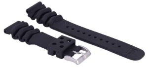 Ratio Black Rubber Watch Strap 22mm