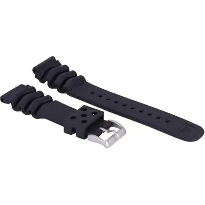 Ratio Black Rubber Watch Strap 22mm