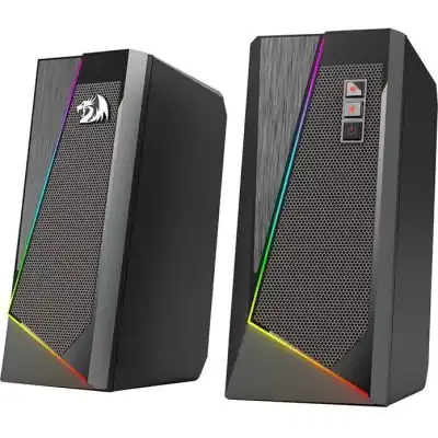 REDRAGON 2.0 Satellite Speaker ANVIL 2 x 3W RGB USB|Aux Gaming Speaker - Black