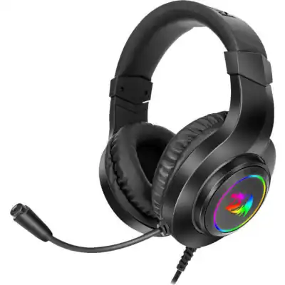 REDRAGON Over-Ear HYLAS Aux (Mic and Headset)|USB (Power Only)
RGB Gaming Headset - Black