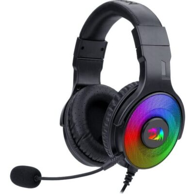 REDRAGON Over-Ear PANDORA USB (Power Only)|Aux (Mic and Headset) RGB Gaming Headset - Black