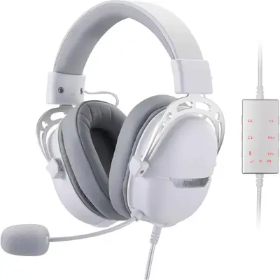REDRAGON Over-Ear AURORA Gaming Headset - White
