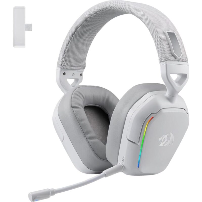 Redragon H868 RGB Wireless Gaming Headset - White