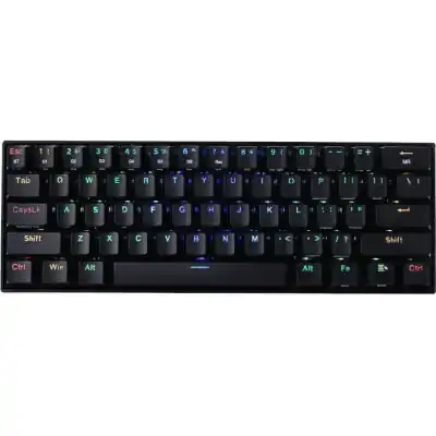 REDRAGON DRACONIC PRO Mechanical 61 Key|Bluetooth 5.0|RGB 9 Colour Modes|Rechargable Battery|Type-C Charging Cable Gaming Keyboard - Black