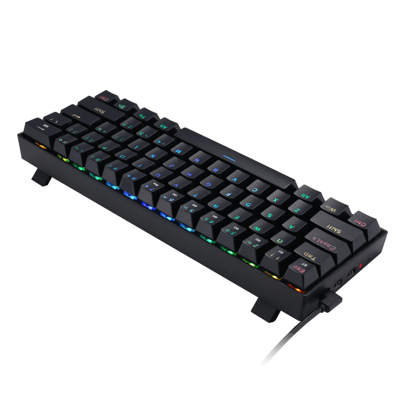 REDRAGON DRACONIC PRO Mechanical 61 Key|Bluetooth 5.0|RGB 9 Colour Modes|Rechargable Battery|Type-C Charging Cable Gaming Keyboard - Black 3 REDRAGON DRACONIC PRO Mechanical 61 Key|Bluetooth 5.0|RGB 9 Colour Modes|Rechargable Battery|Type-C Charging Cable Gaming Keyboard - Black - Image 3