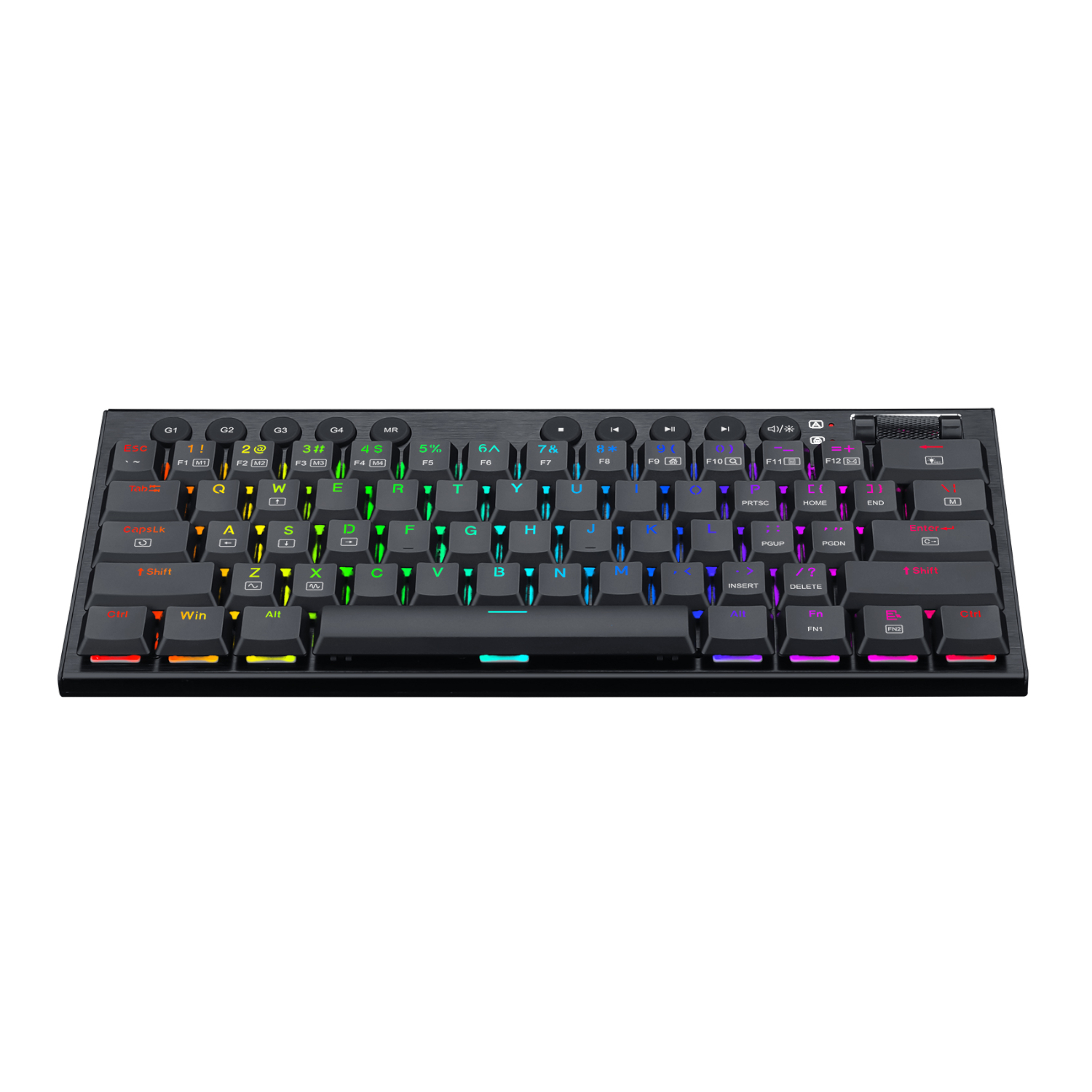 REDRAGON Horus Mini 61Key Red Switch RGB Low Profile Gaming Mechanical Keyboard - Black - Image 2