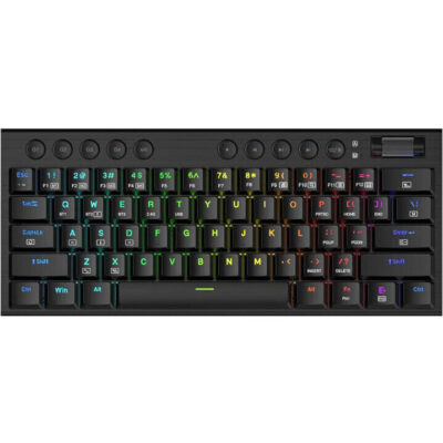 REDRAGON Horus Mini Pro 61Key Wireless Bluetooth Red Switch RGB Low Profile Gaming Mechanical Keyboard - Black