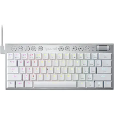 Redragon K632 HORUS Mini 60% RGB Wired Gaming Keyboard – White