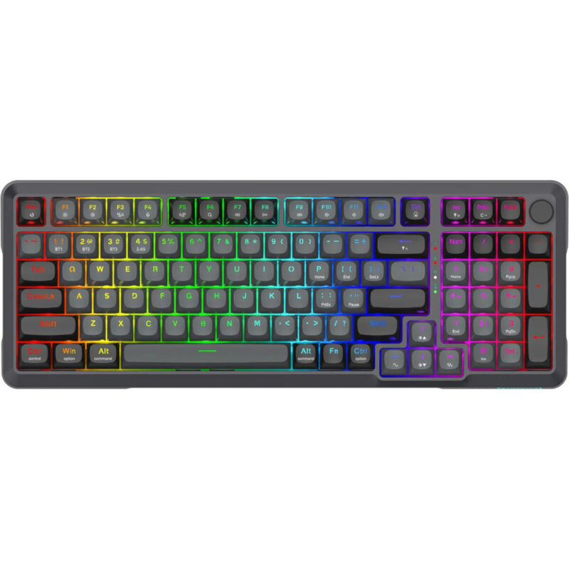Redragon BREAGI PRO K688 98+1 Gasket Wireless Mechanical Keyboard (Triple Mode, RGB, Hot-Swappable, Cream Linear Switches)