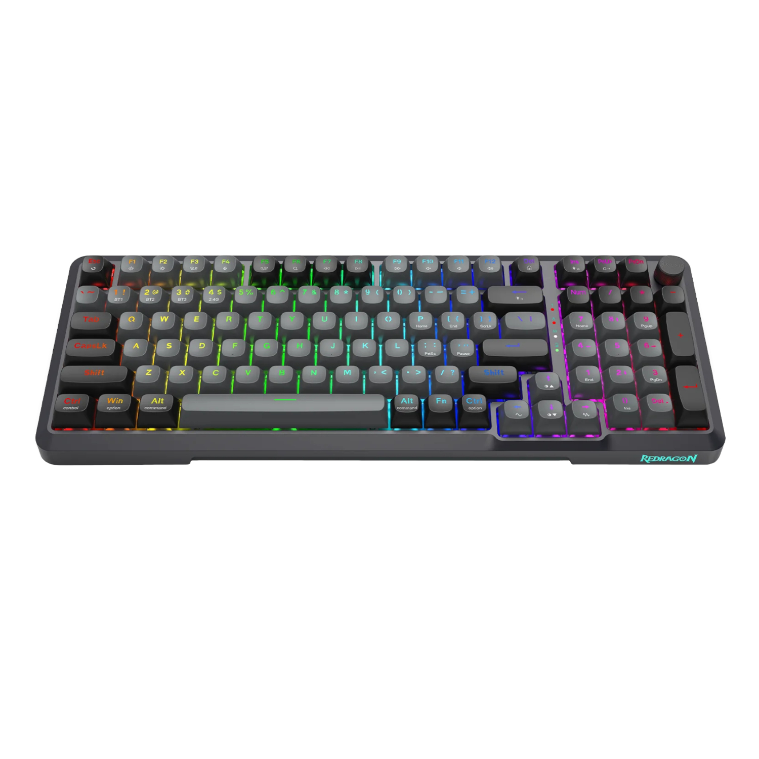 Redragon BREAGI PRO K688 98+1 Gasket Wireless Mechanical Keyboard (Triple Mode, RGB, Hot-Swappable, Cream Linear Switches) 3 Redragon BREAGI PRO K688 98+1 Gasket Wireless Mechanical Keyboard (Triple Mode, RGB, Hot-Swappable, Cream Linear Switches) - Image 3
