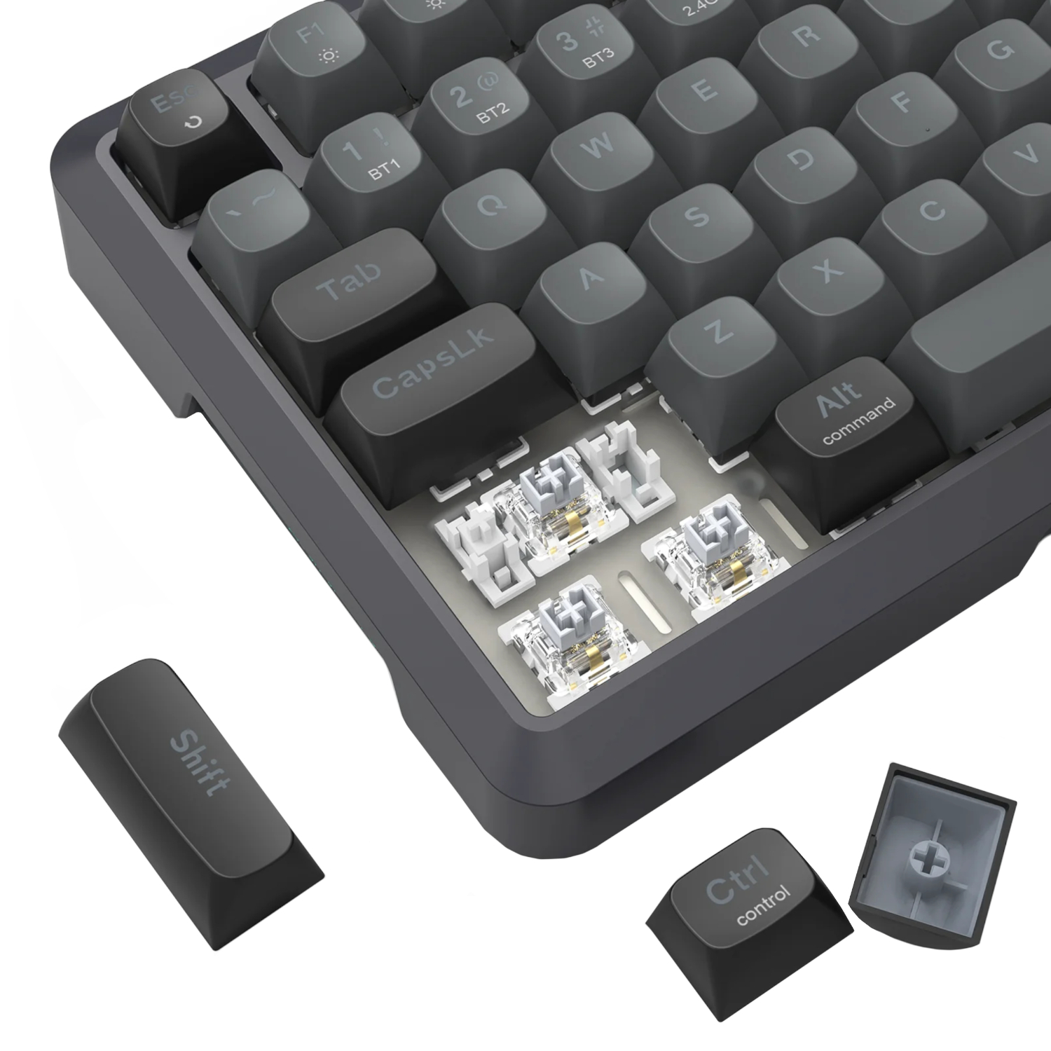 Redragon BREAGI PRO K688 98+1 Gasket Wireless Mechanical Keyboard (Triple Mode, RGB, Hot-Swappable, Cream Linear Switches) 7 Redragon BREAGI PRO K688 98+1 Gasket Wireless Mechanical Keyboard (Triple Mode, RGB, Hot-Swappable, Cream Linear Switches) - Image 7