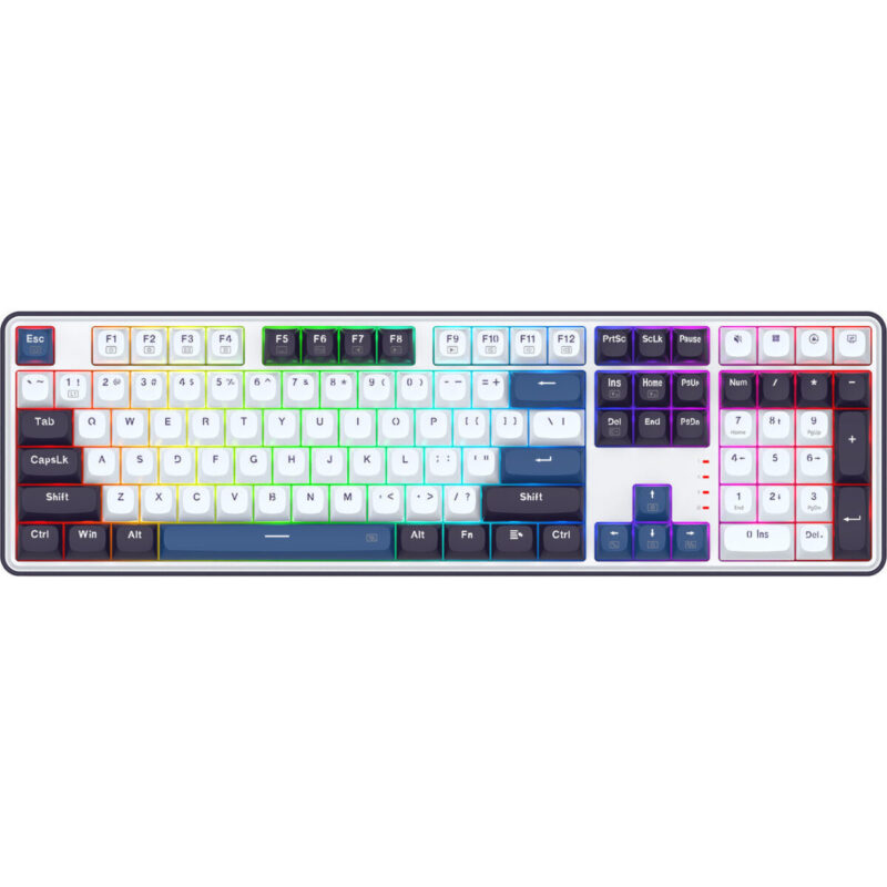 RD-K689WBB-RGB_REDRAGON-KB-MECH-WYVERN-WIRED-RGB-BK_wr_01 Redragon K689 WYVERN RGB Wired Mechanical Keyboard - White/Black (RD-K689WBB-RGB)