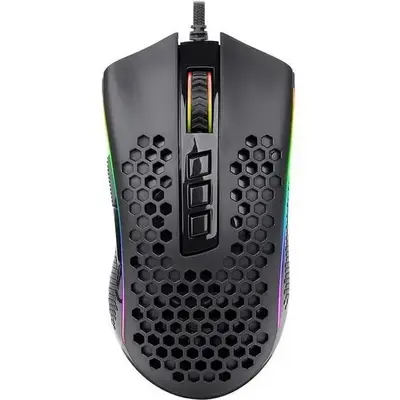REDRAGON STORM 12400DPI 7 Buttons|Ergonomic Design|P3327 Optical Sensor|Lightweight Body|RGB Backlit gaming Mouse - Black