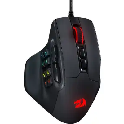 REDRAGON Aatrox 6200DP RGB MMO Gaming Mouse - Black